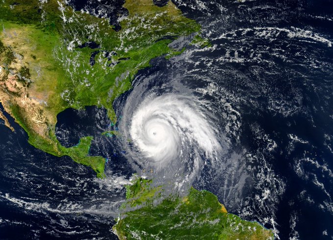 Image overhead of a hurricane.