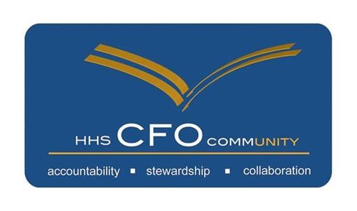 Chief Financial Officer Community logo: accountability, stewardship, collaboration