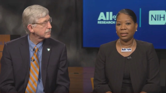 NIH Director Francis Collins and All of Us Chief Engagement Officer Dara Richardson-Heron speak in a live stream about the research program