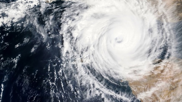 Hurricane view from space.