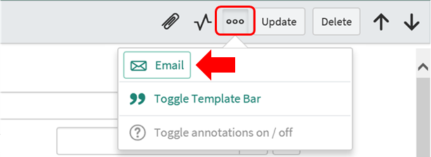 Figure 13: Service Portal Email Function