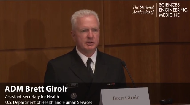 Adm. Brett P. Giroir, M.D., assistant secretary for health