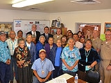 Deputy Secretary Hargan and the HHS team posing for a photo with Leupp Senior Center staff and attendees