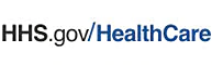 HHS.gov/healthcare.gov logo.