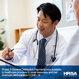 Social media graphic of healthcare provider with a stethoscope