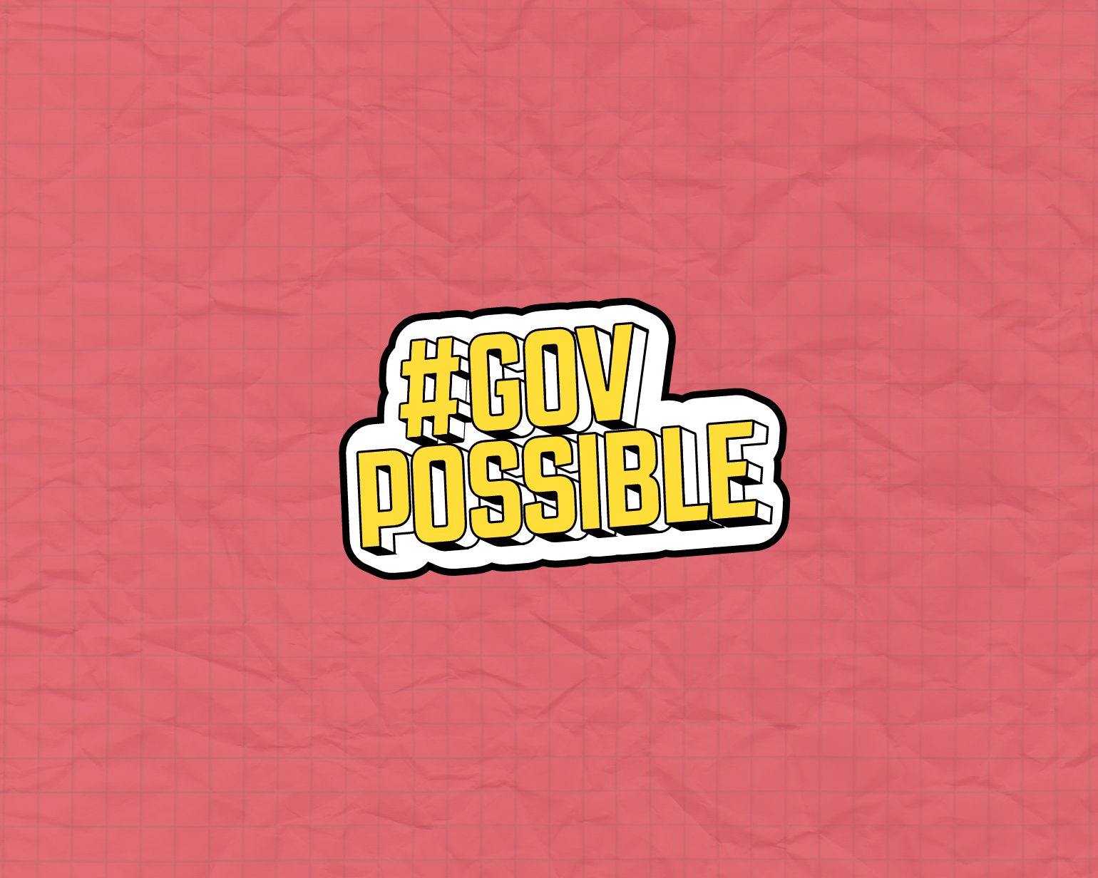 Word GovPossible on a light red background