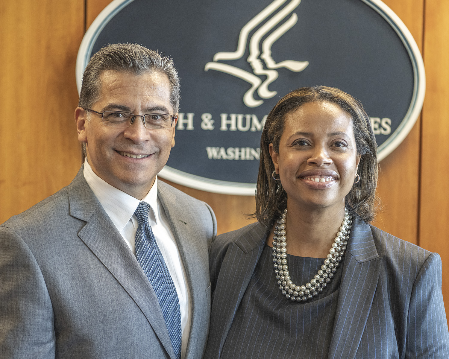HHS Secretary Becerra with CMS Administrator Chiquita Brooks-LaSure