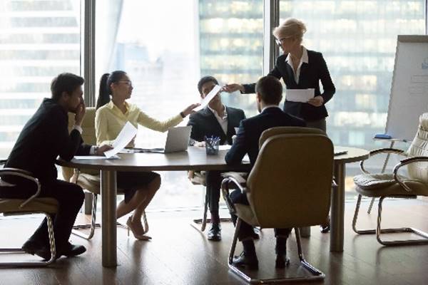 Staff in a meeting