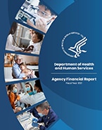 Cover page for Department of Health and Human Service Agency Financial Report for Fiscal Year 2021.