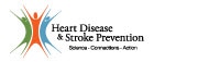 Heart Disease and Stroke Prevention logo of three people jumping for joy