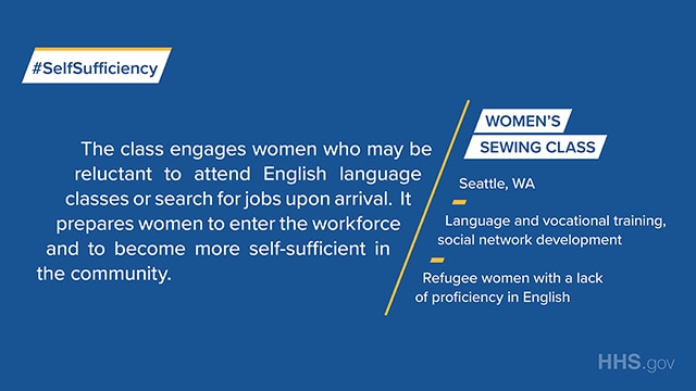 Women's Sewing Class in Seattle, WA, provides language and vocational training as well as social network development