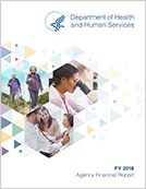 Cover page for Department of Health and Human Service Agency Financial Report for Fiscal Year 2018.