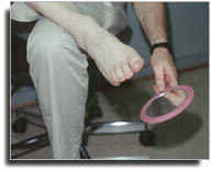 Foot self-examination image.